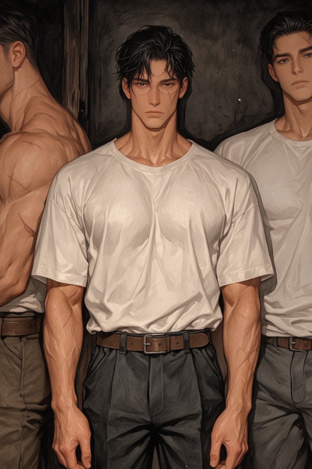 1boy,  muscular male,  cowboy shot on Tensor.Art