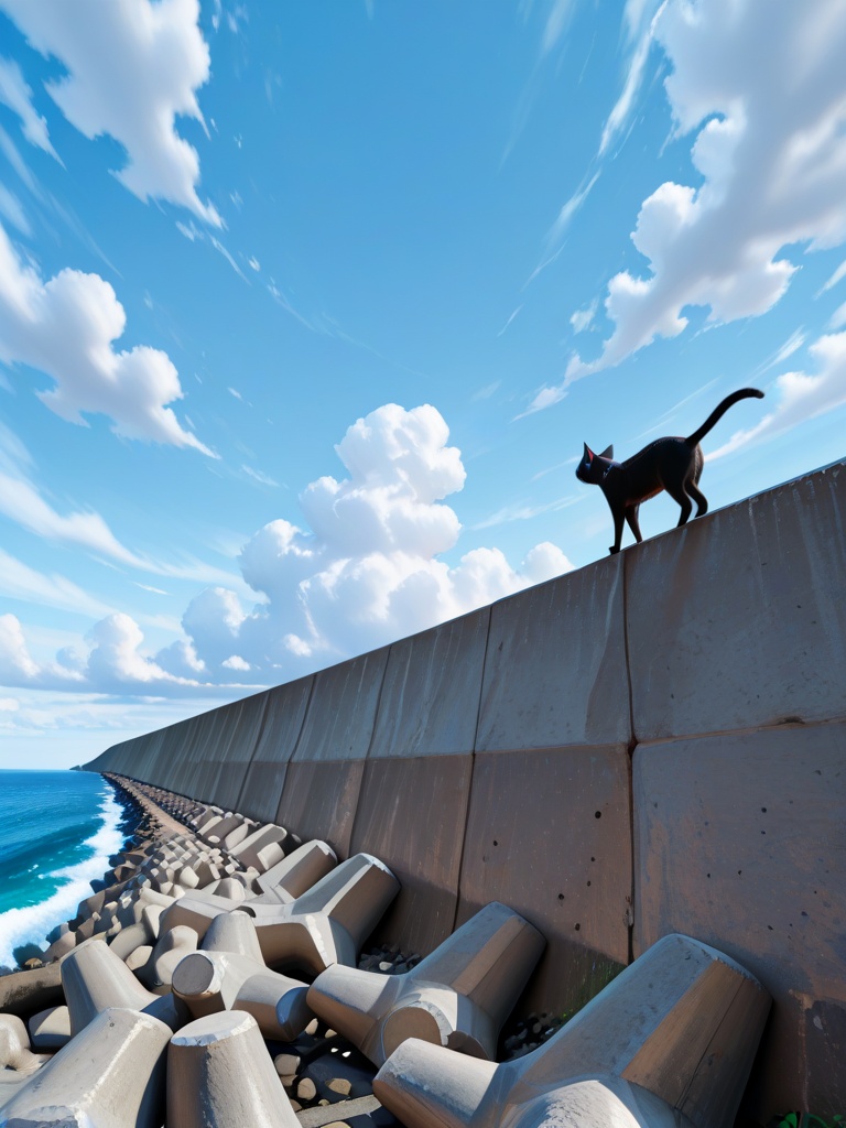 sloped wall,  cement wall,  on wall on Tensor.Art