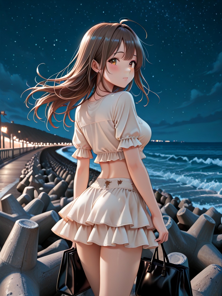 tetrapod,  on rock,  1girl on Tensor.Art