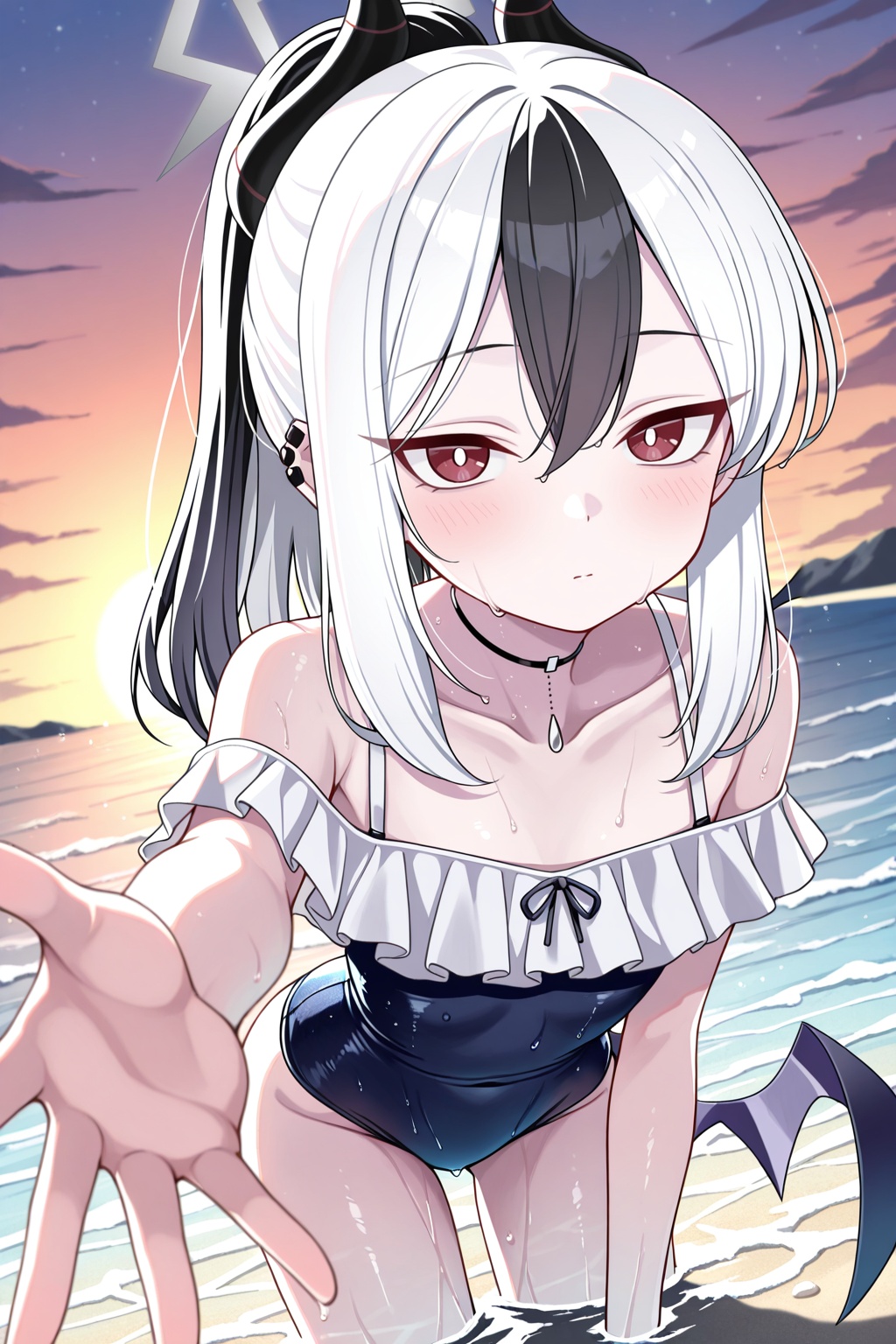 kayokodef,  long hair,  sidelocks on Tensor.Art