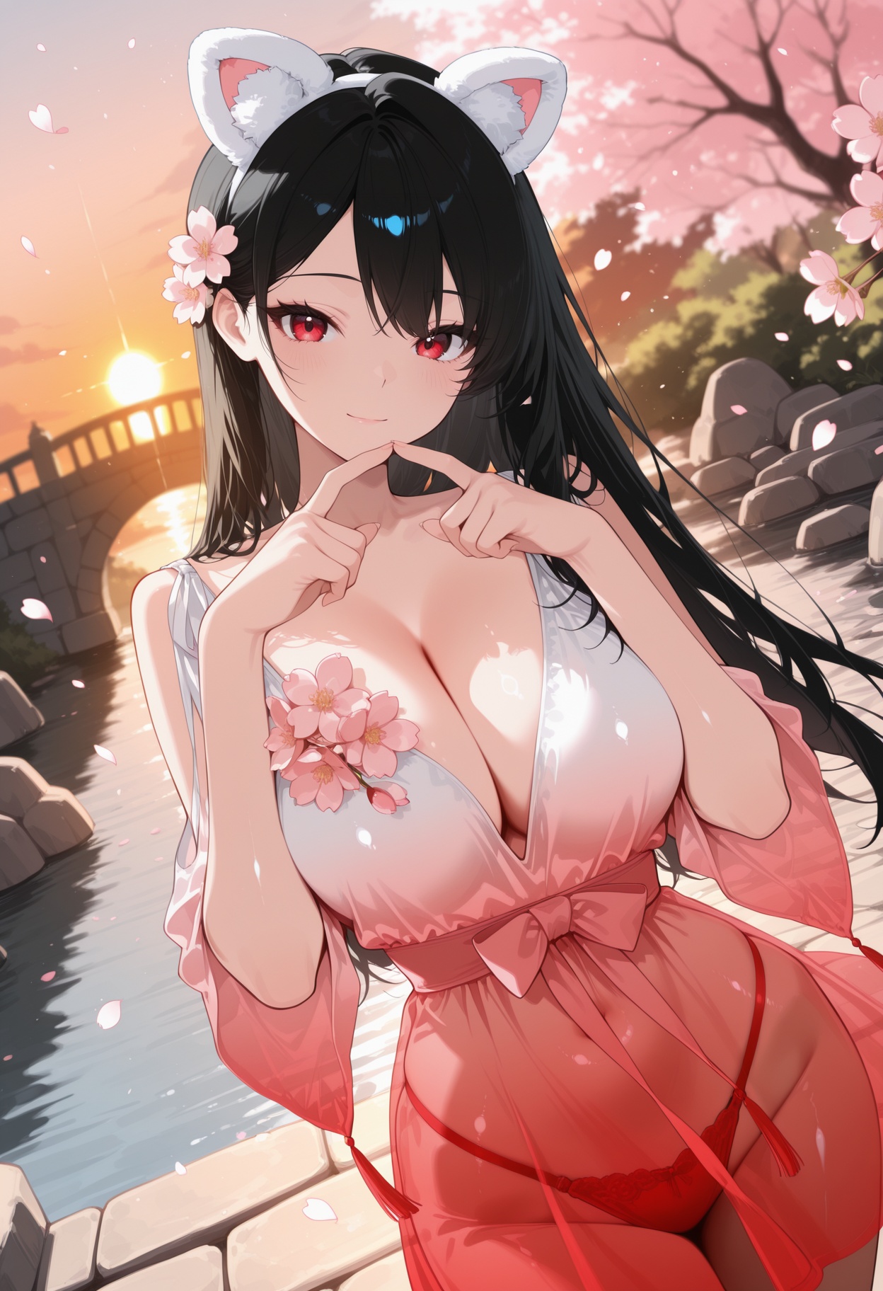 1girl,  breasts,  cleavage on Tensor.Art