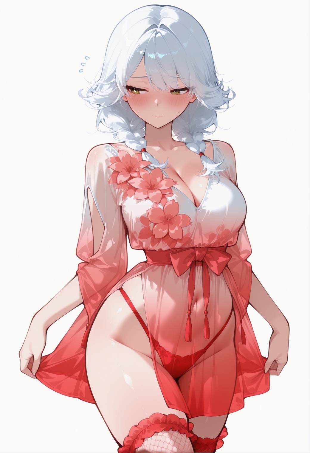 1girl,  aged up,  looking at another on Tensor.Art