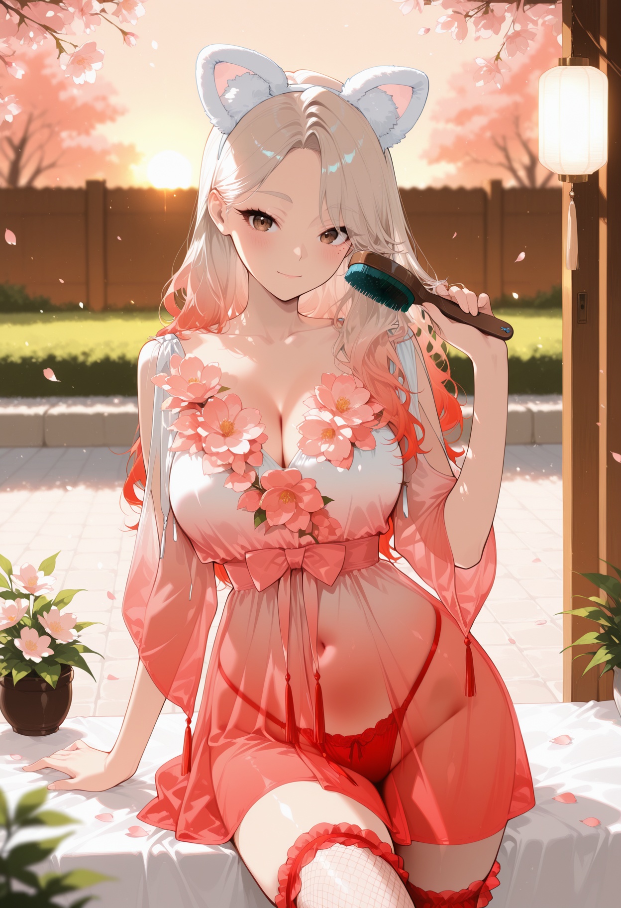 1girl,  skkim0no clothes,  gradient dress on Tensor.Art