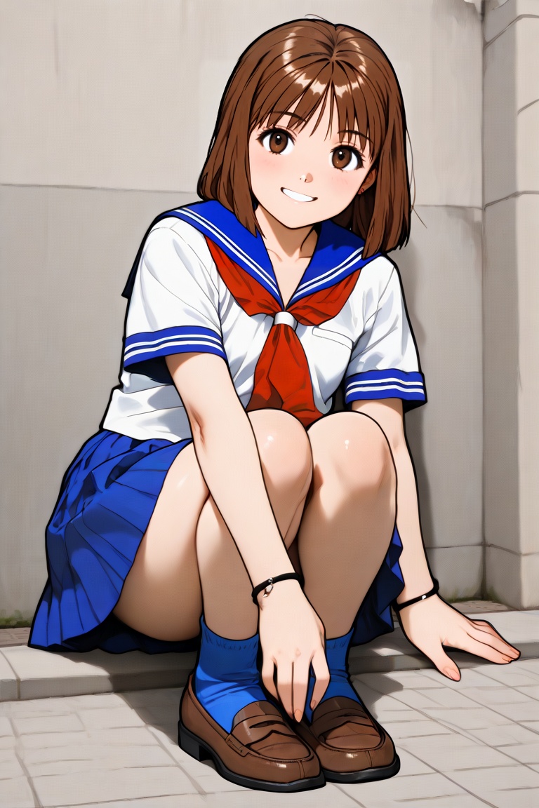 jankengirl,  brown hair,  sarafuku on Tensor.Art