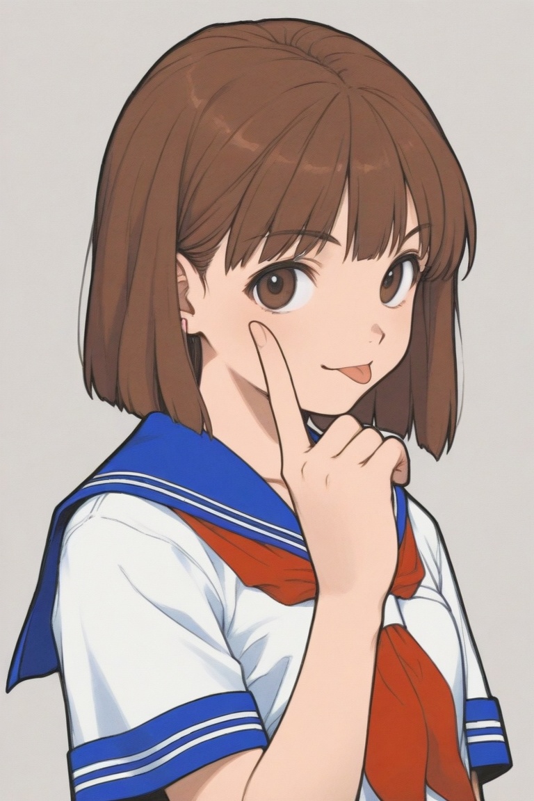 jankengirl,  brown hair,  brown eyes on Tensor.Art