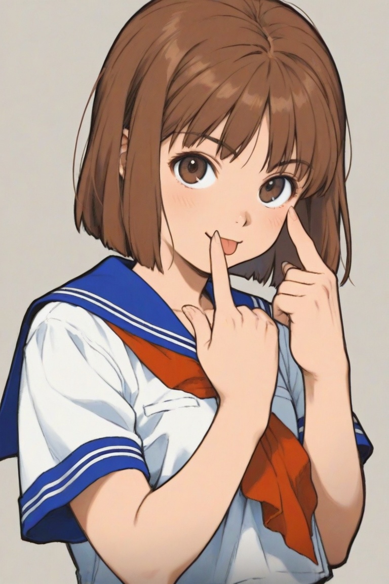 jankengirl,  brown hair,  brown eyes on Tensor.Art
