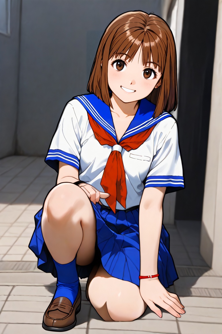 jankengirl,  brown hair,  sarafuku on Tensor.Art