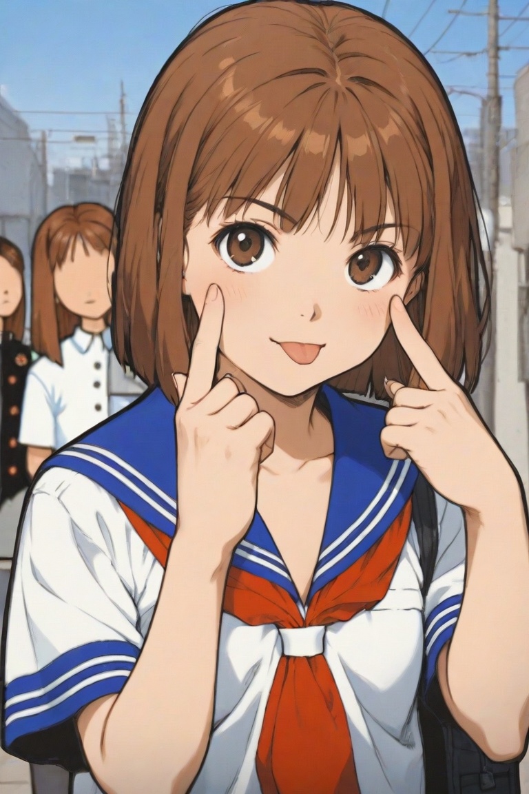 jankengirl,  brown hair,  brown eyes on Tensor.Art