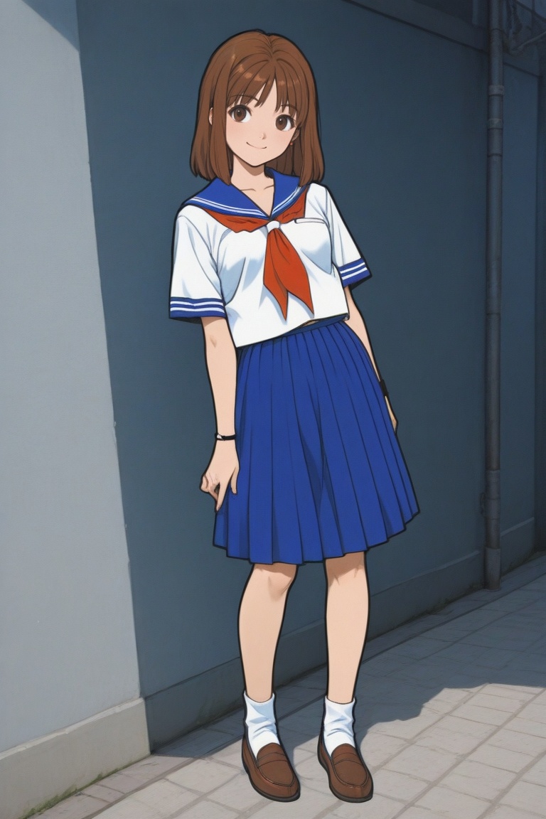 jankengirl,  brown hair,  sarafuku on Tensor.Art