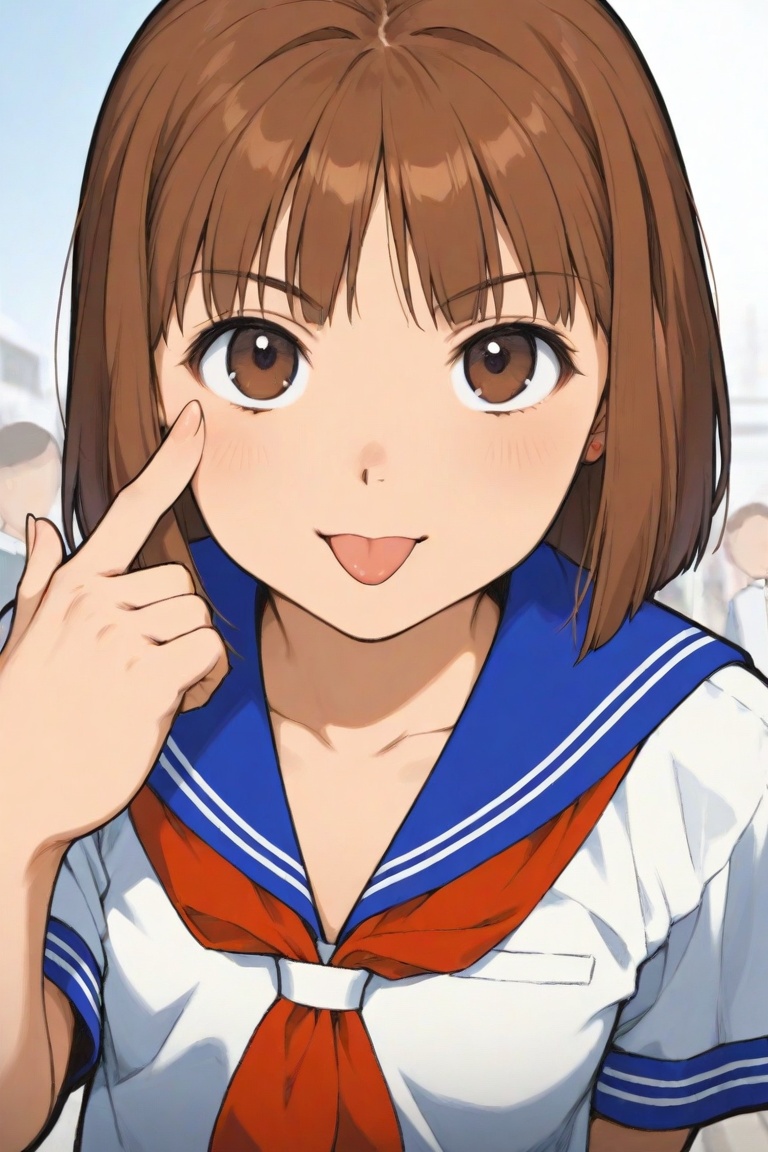 jankengirl,  brown hair,  brown eyes on Tensor.Art