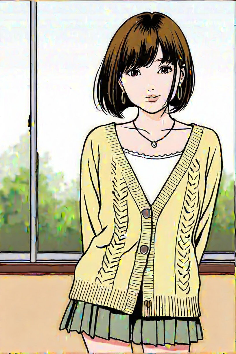 Icon-style portrait of a Japanese woman in her early 20s,  emotional atmosphere,  moody expression on Tensor.Art