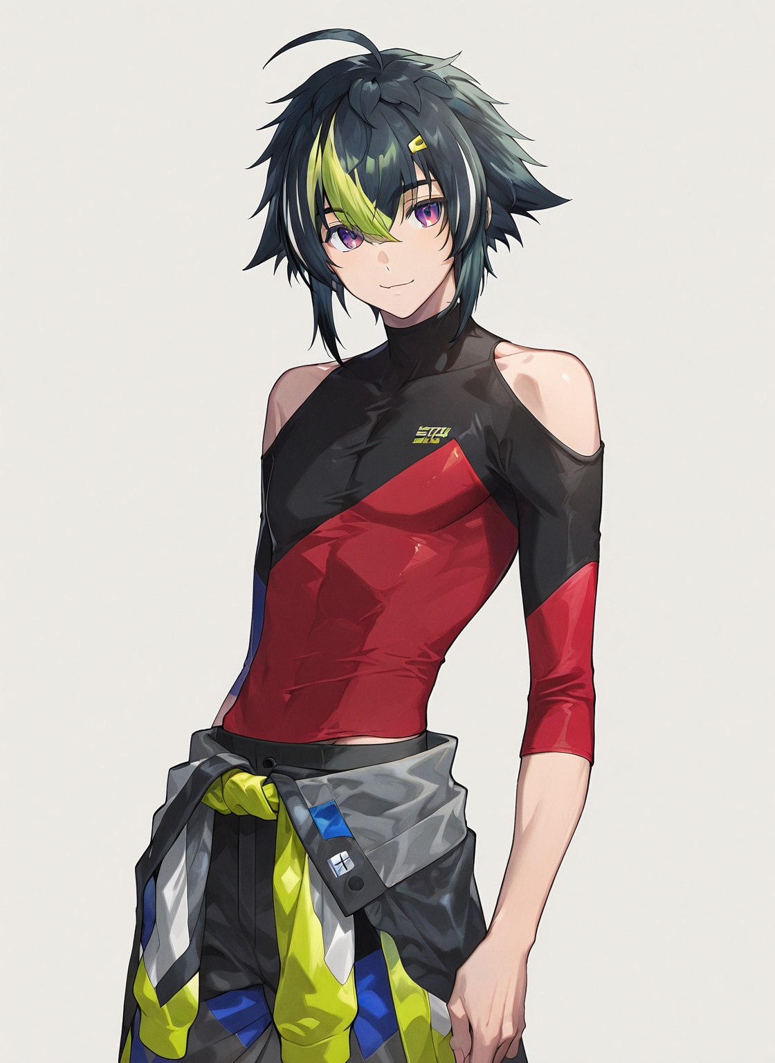 1boy,  solo,  simple background on Tensor.Art