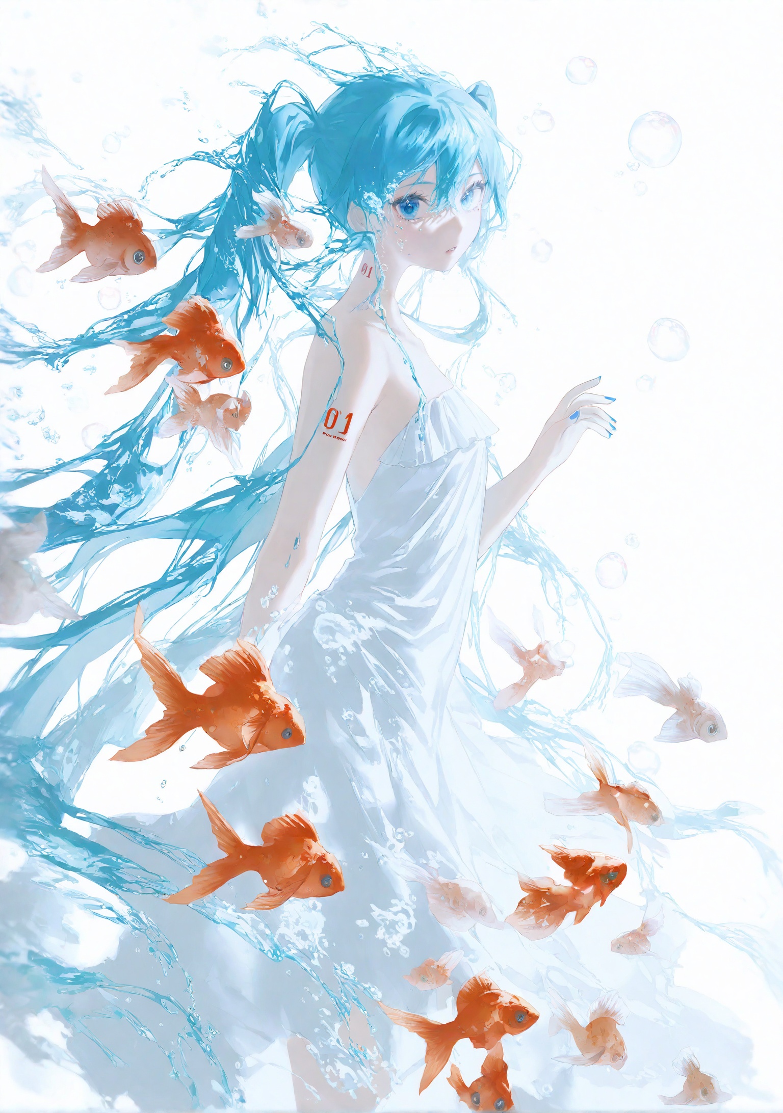 1girl,  solo,  hatsune miku on Tensor.Art