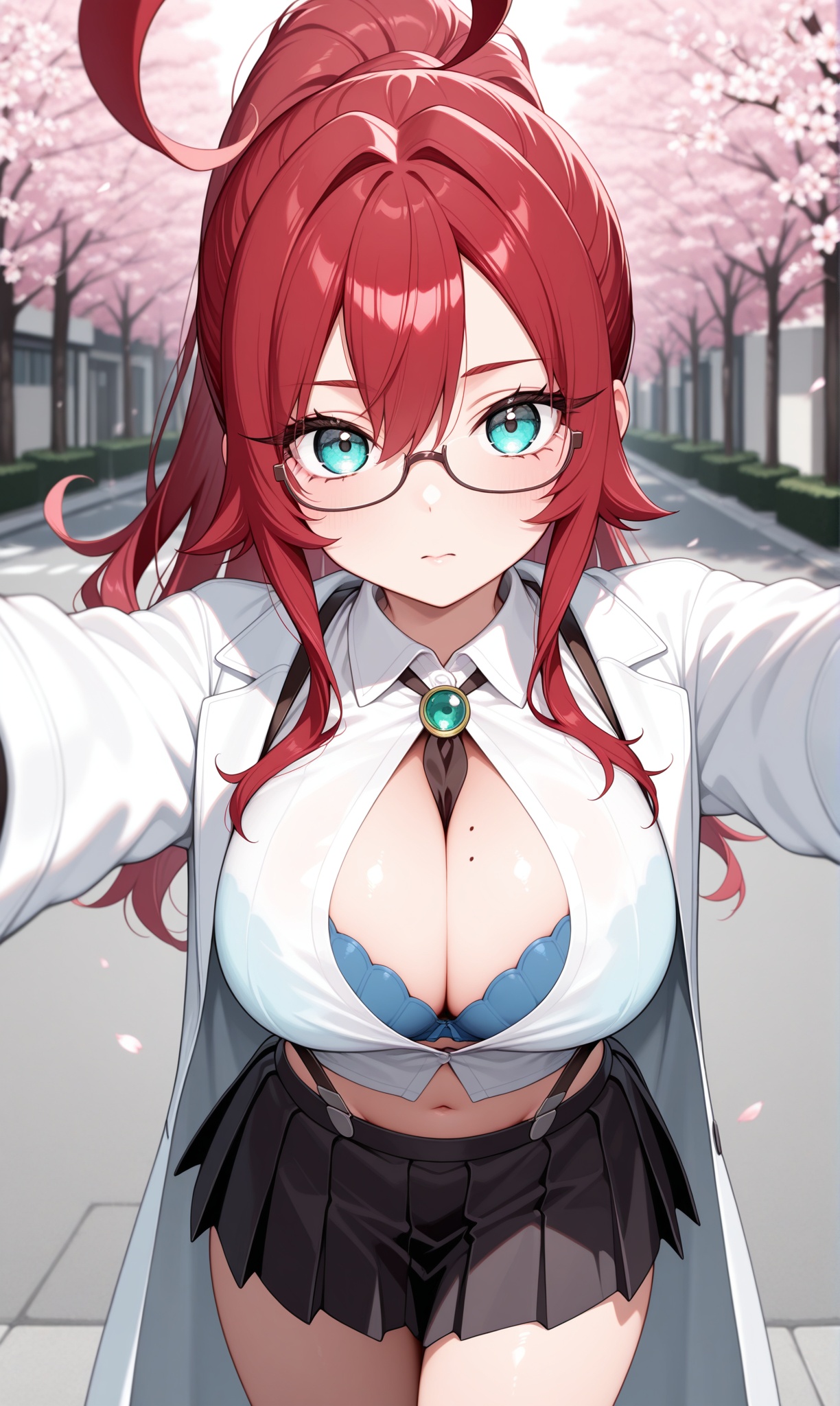 yakuzen kusuri,  red hair,  long eyelashes on Tensor.Art
