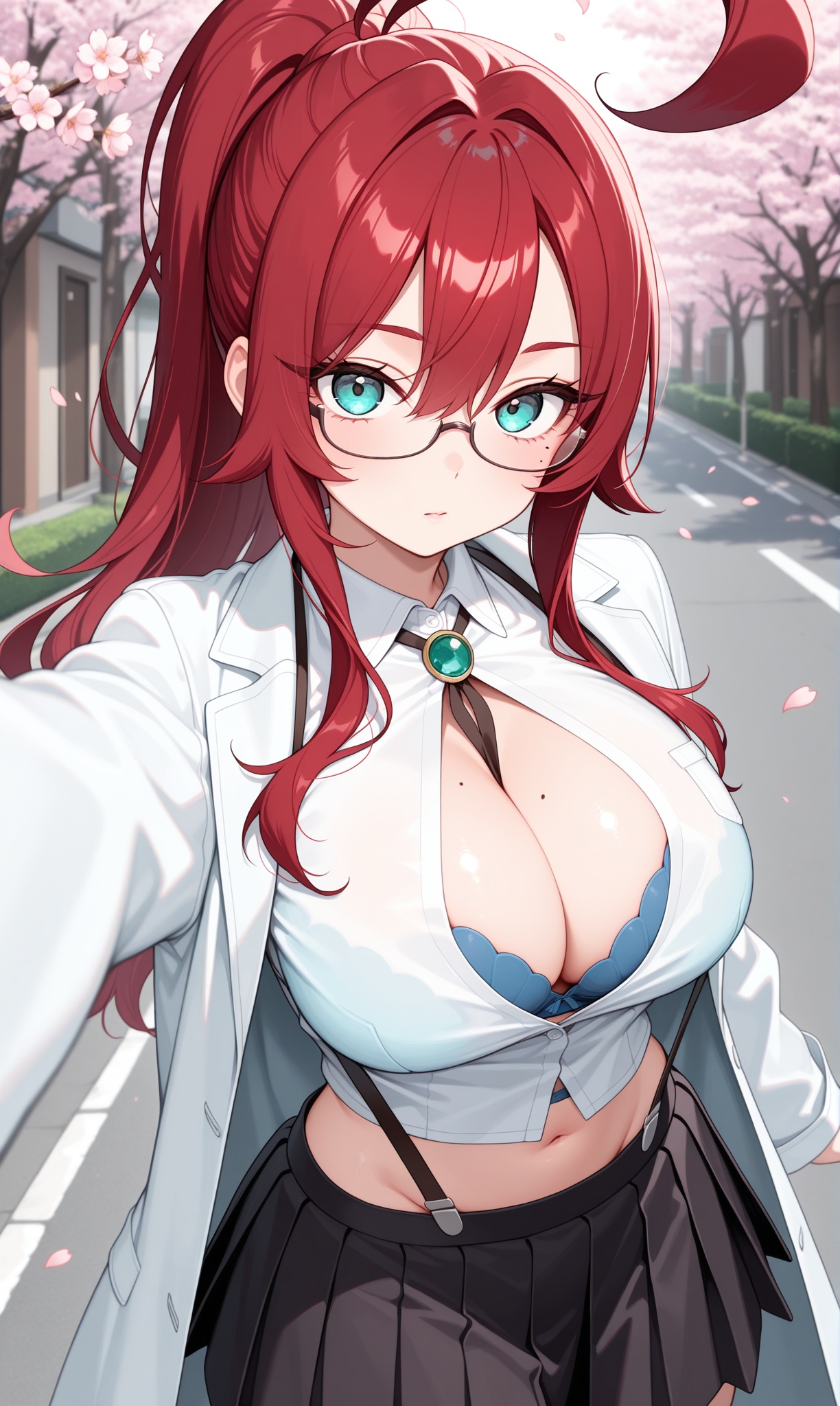 yakuzen kusuri,  red hair,  long eyelashes on Tensor.Art