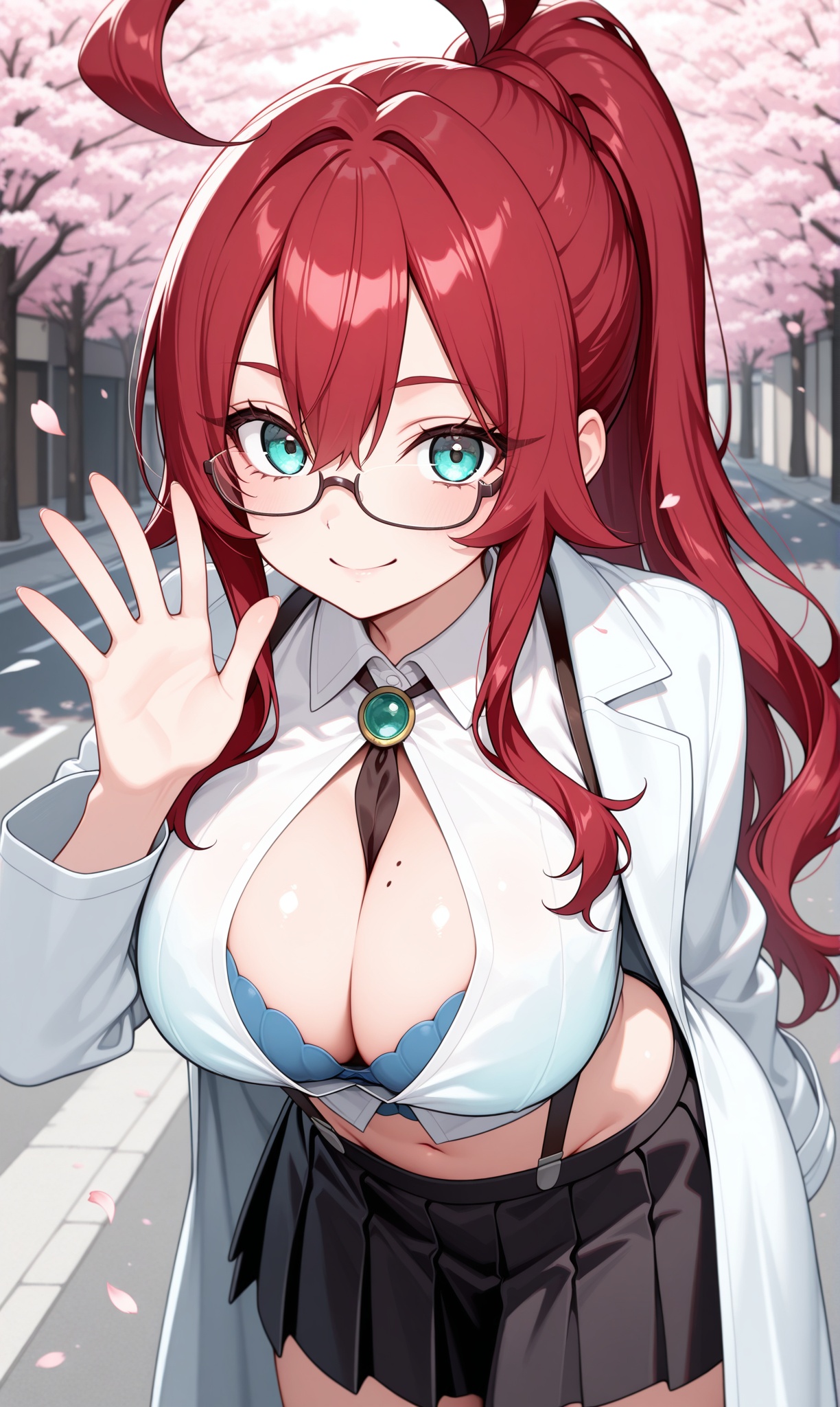 yakuzen kusuri,  red hair,  long eyelashes on Tensor.Art