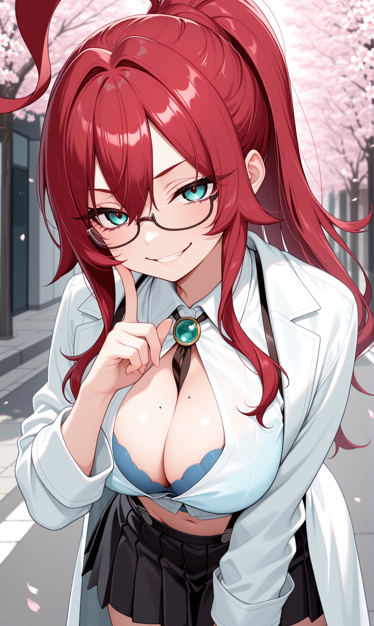 yakuzen kusuri,  red hair,  long eyelashes on Tensor.Art