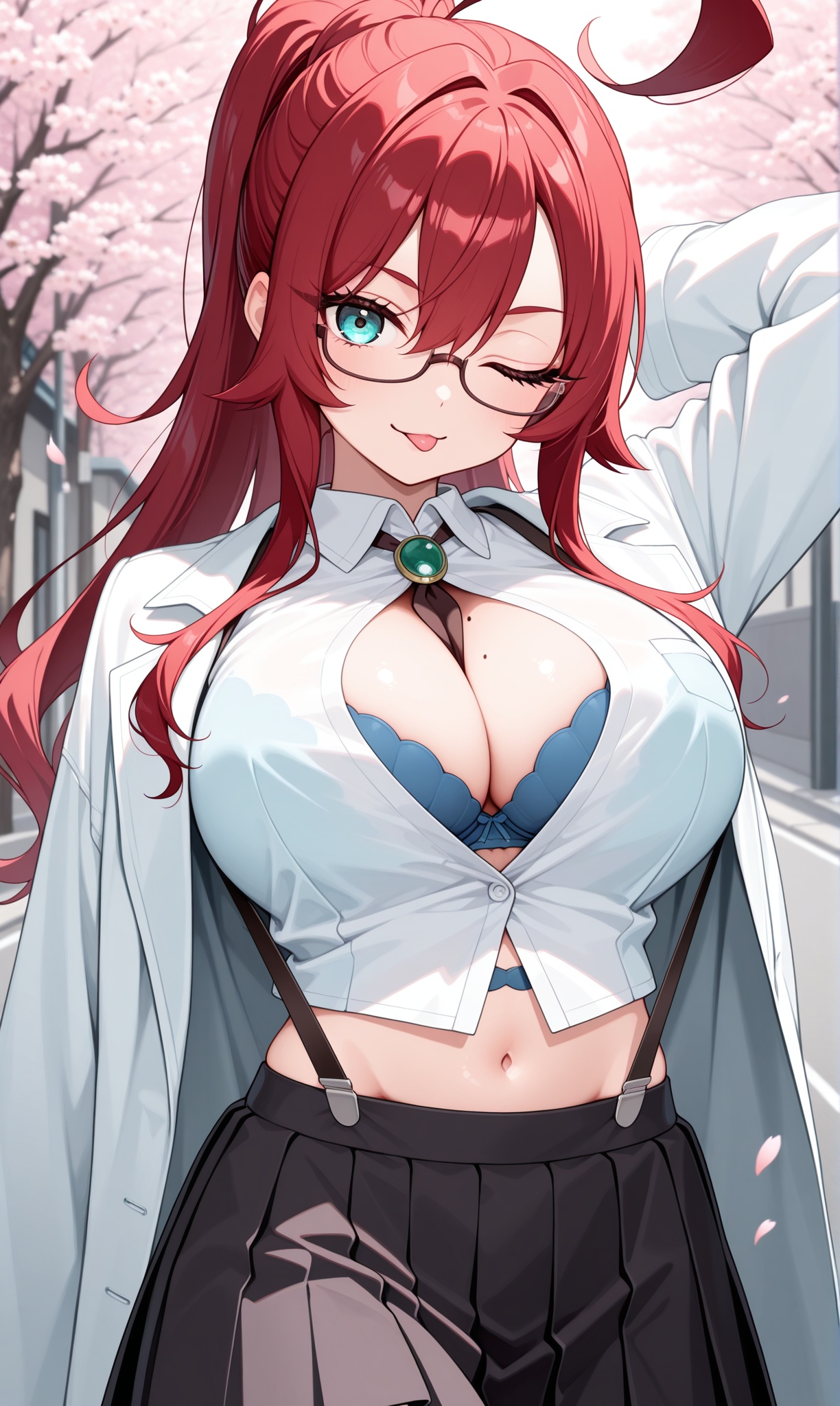 yakuzen kusuri,  red hair,  long eyelashes on Tensor.Art