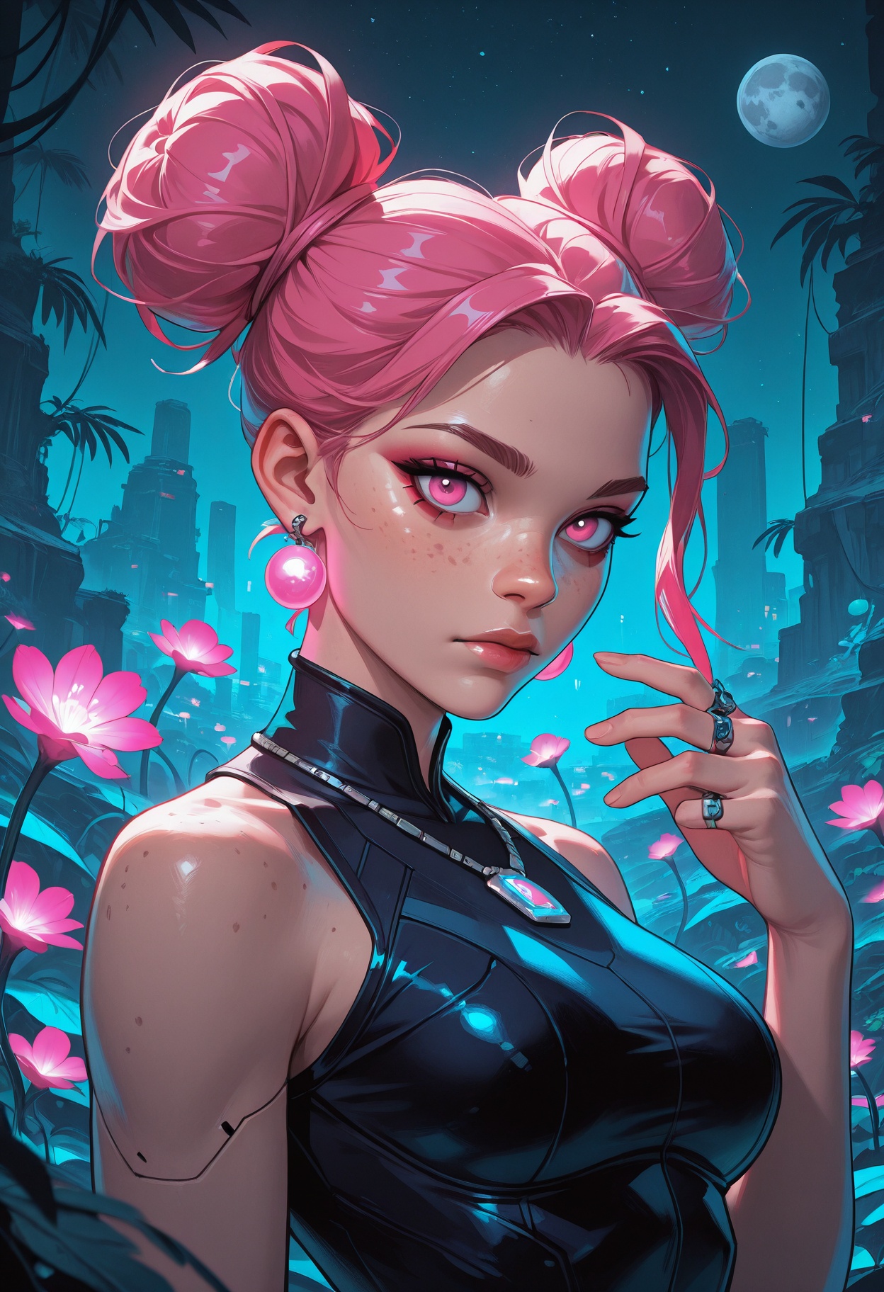 1girl,  closed mouth,  cyberpunk on Tensor.Art