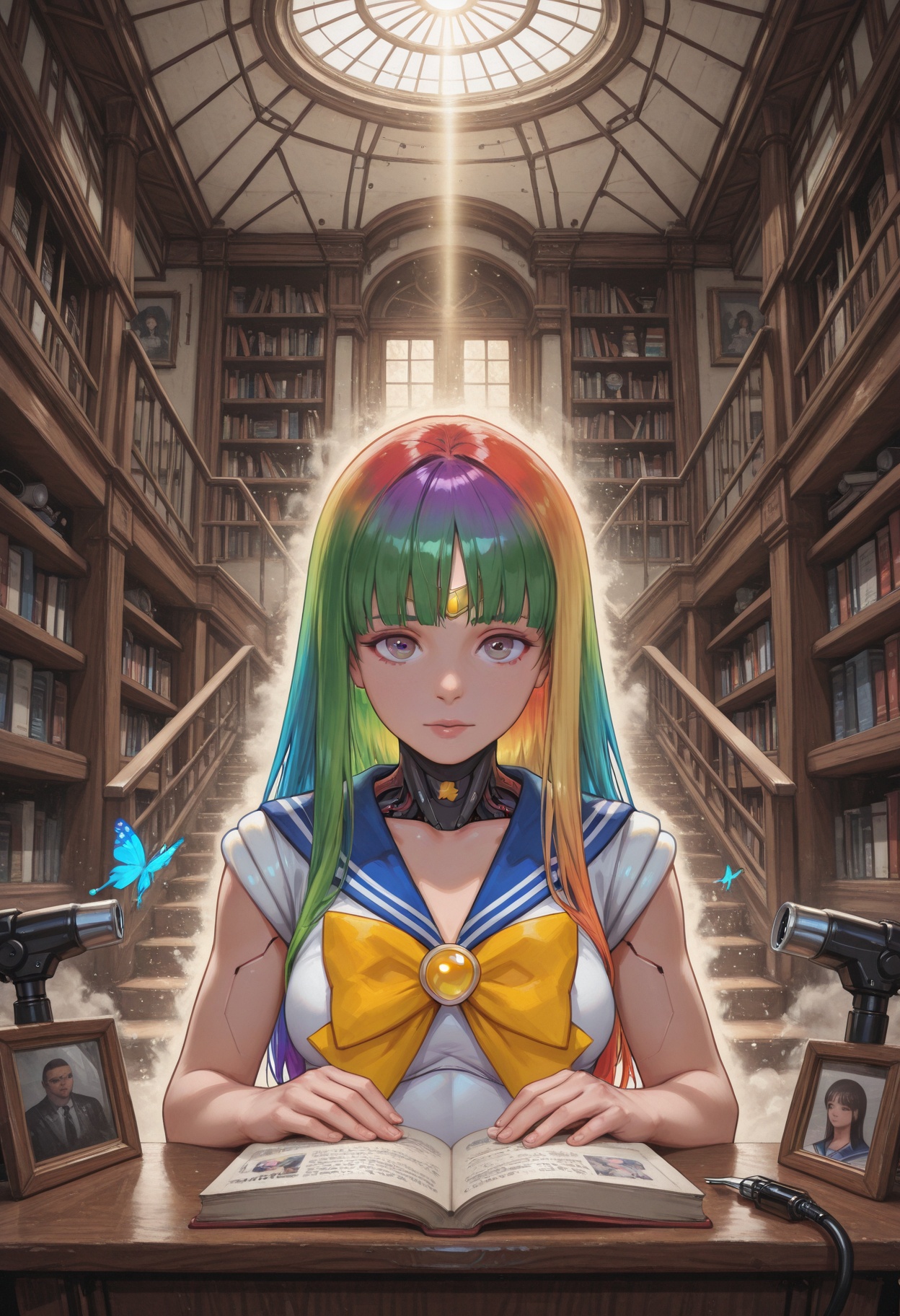 Cyberpunk,  futuristic cybernetic cyborg,  fern on Tensor.Art