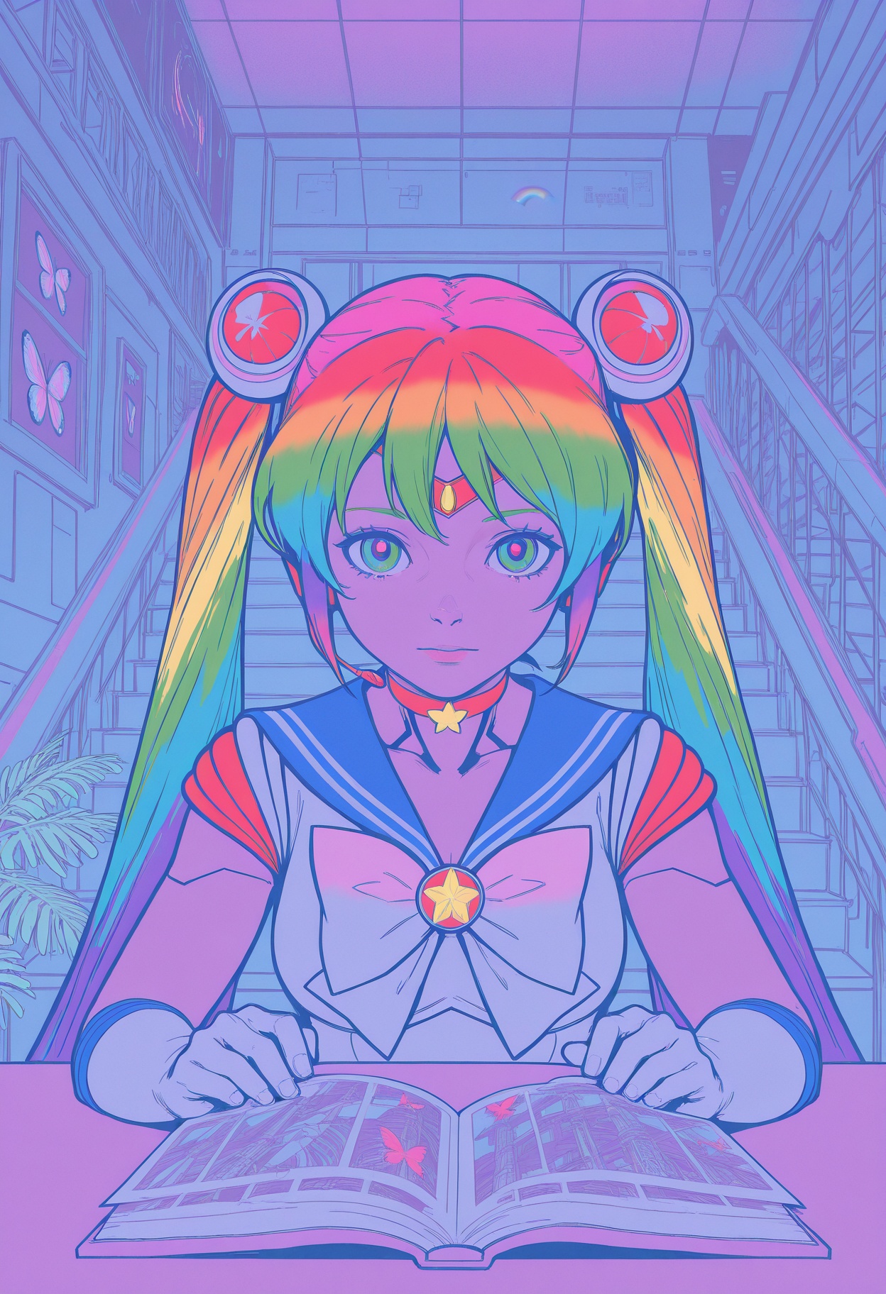 Cyberpunk,  futuristic cybernetic cyborg,  Hatsune Miku on Tensor.Art