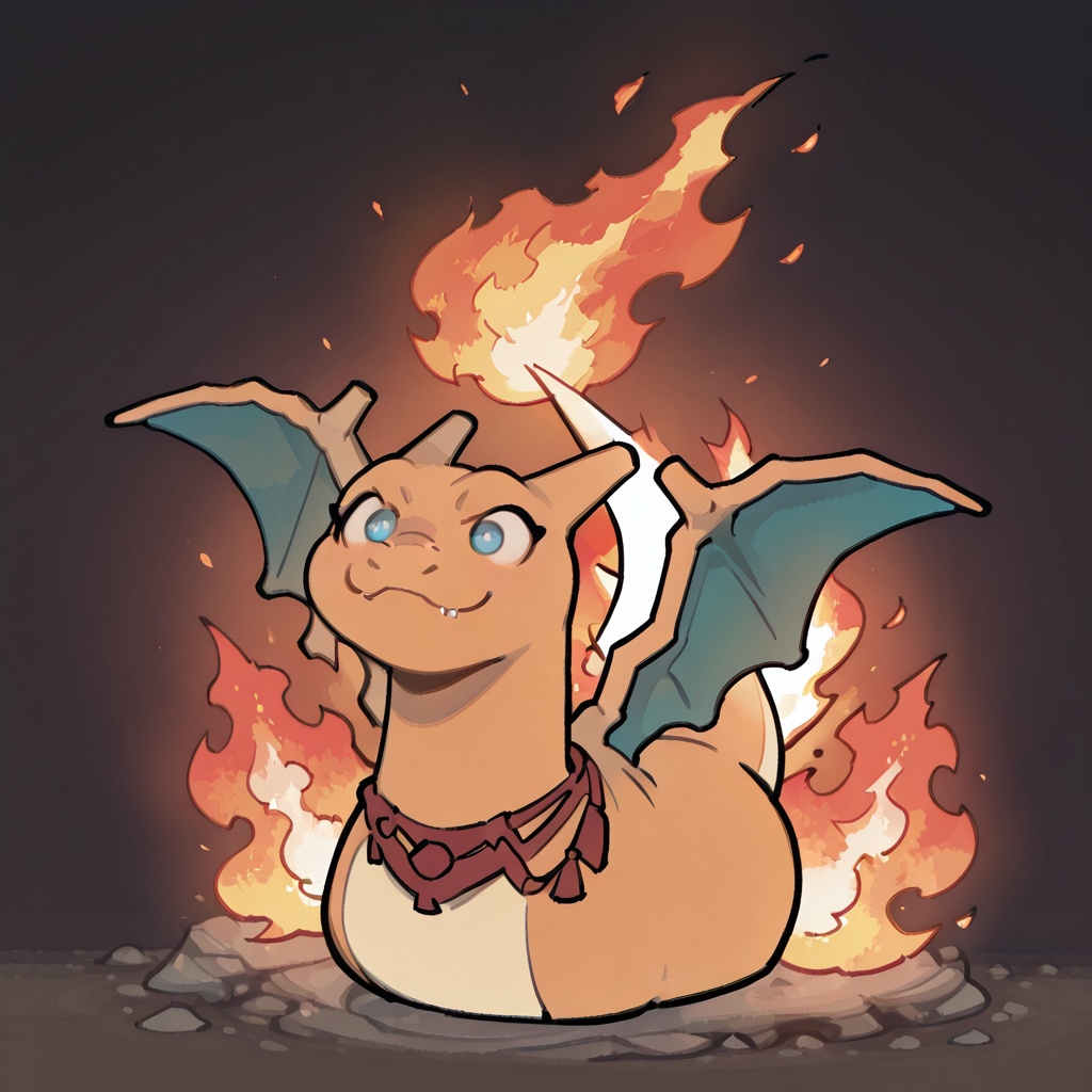 T00CUT3,  charizard,  fire on Tensor.Art