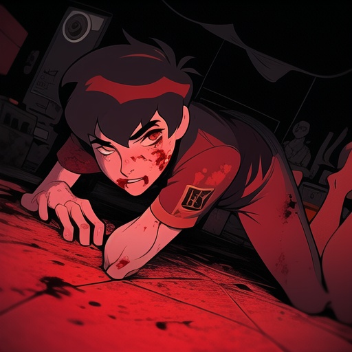 benov,  full body,  covered in blood on Tensor.Art