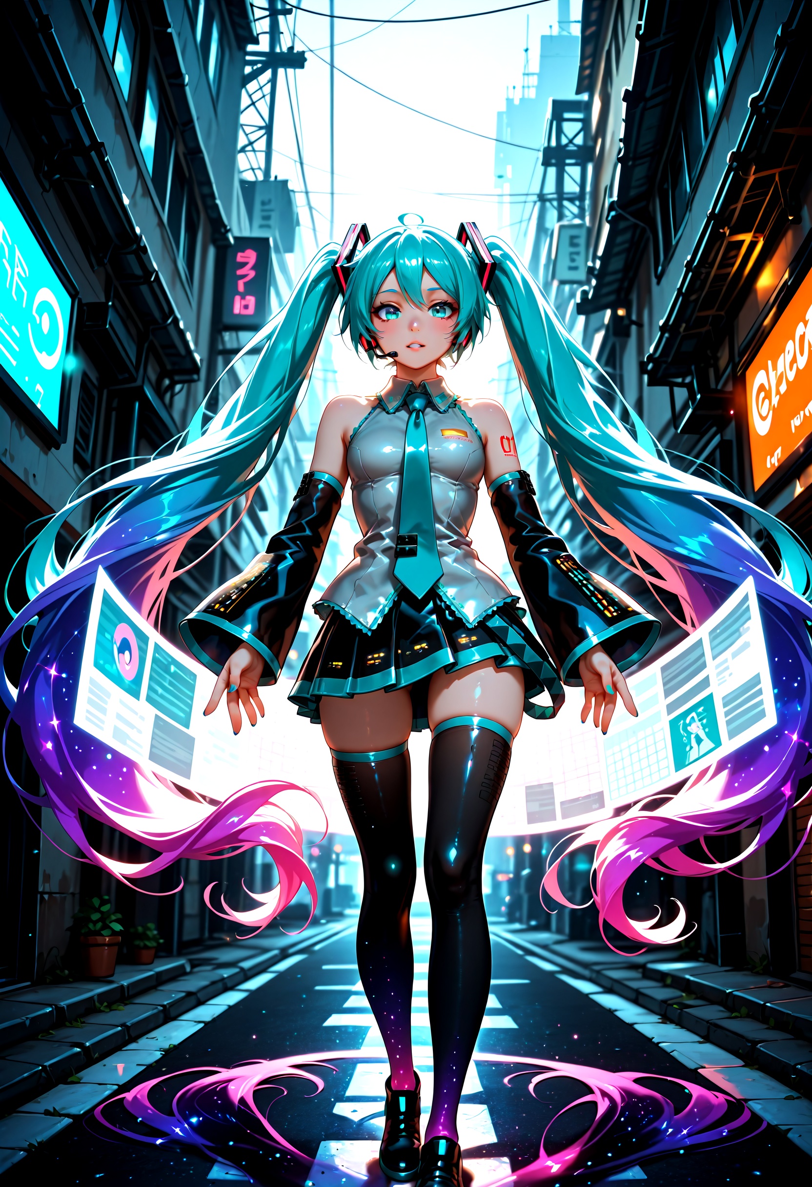IllustQualXL_Pos,  SplitStyle_ILLS,  Hatsune Miku on Tensor.Art