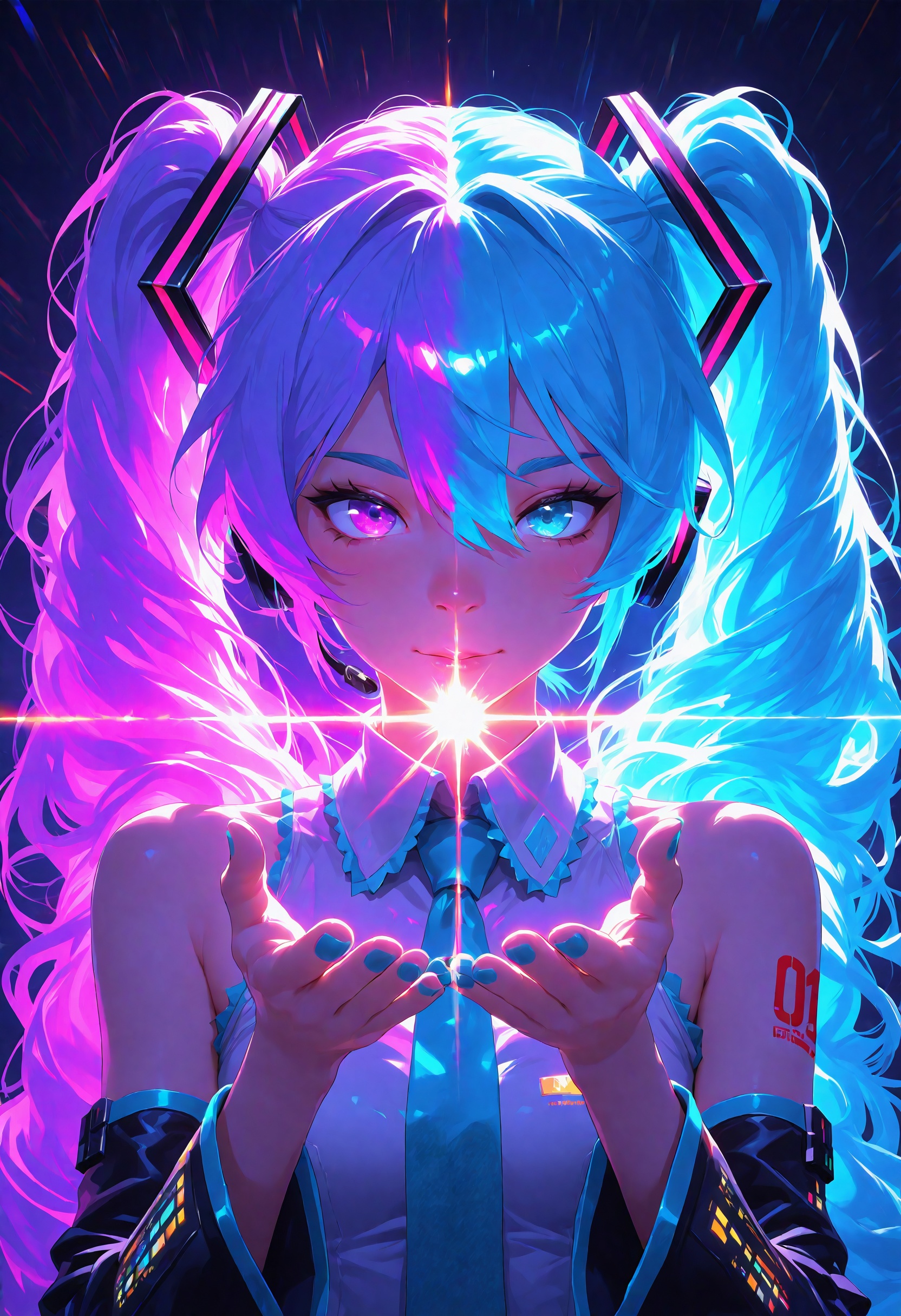 IllustQualXL_Pos,  SplitStyle_ILLS,  Hatsune Miku on Tensor.Art