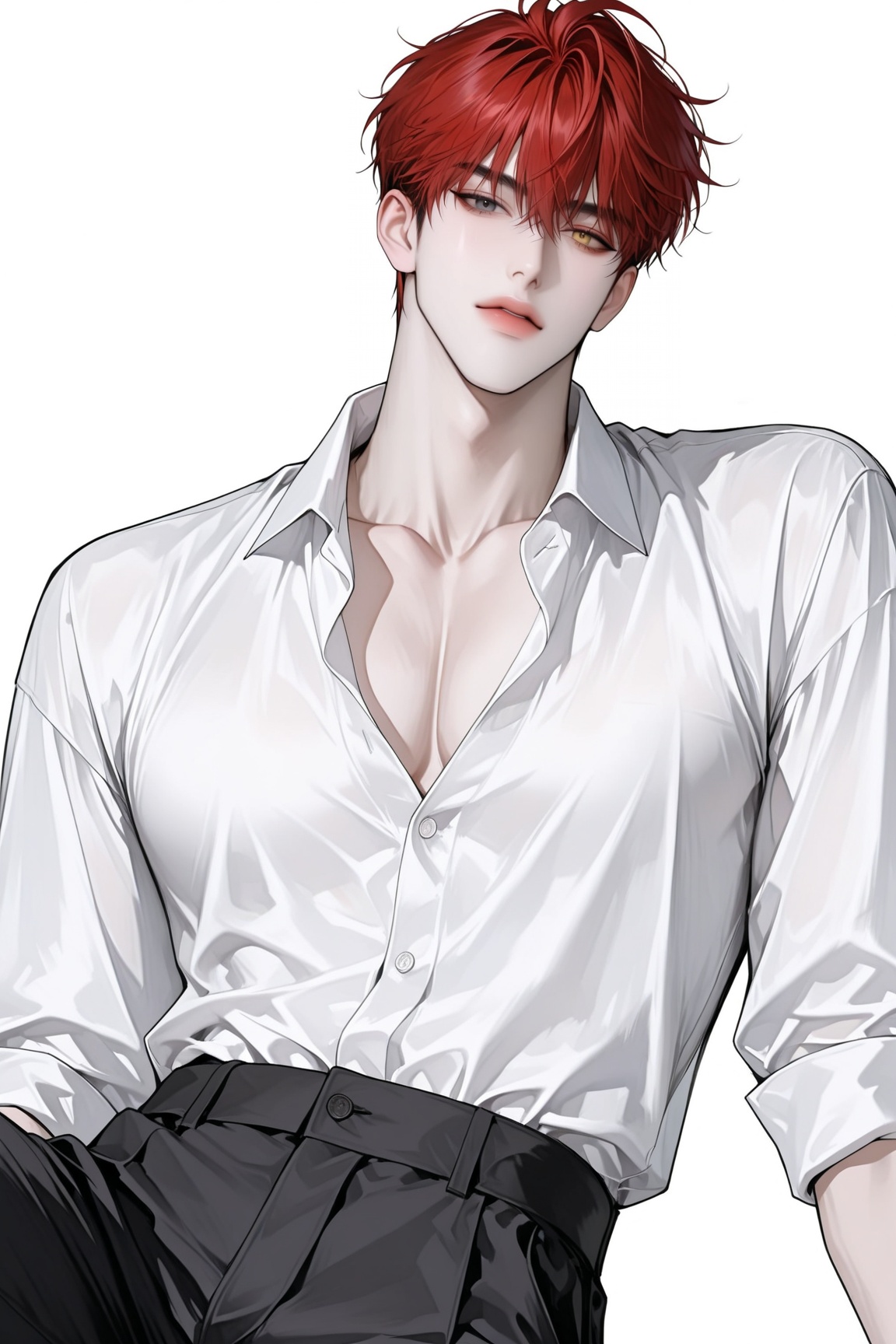 1male,  solo handsome manhwa,  pale flawless skin on Tensor.Art