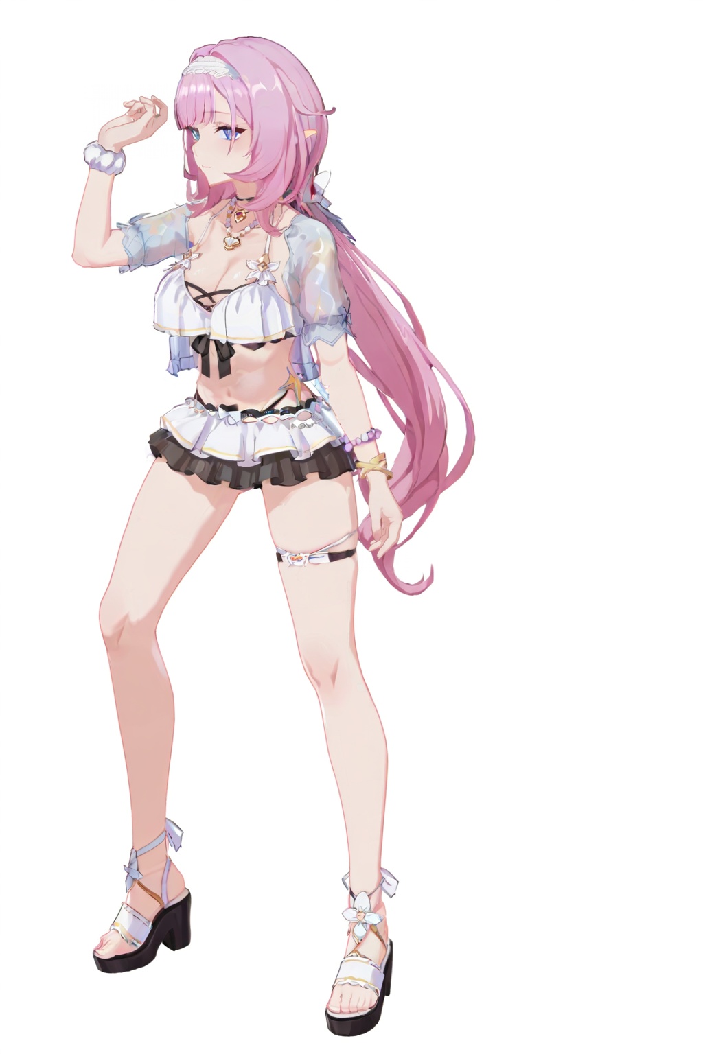 elysia \(honkai impact\),  Elysiasw,  clothes: Elysiasw swimsuit on Tensor.Art