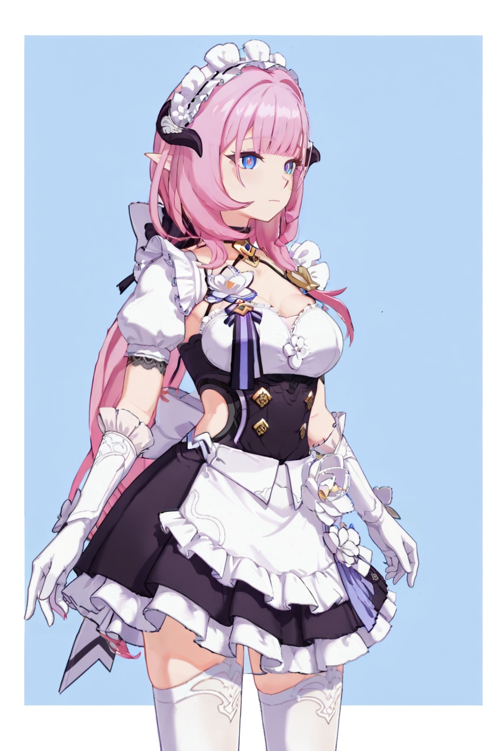 elysia \(honkai impact\),  Elysianp,  clothes: Elysianp maid dress on Tensor.Art