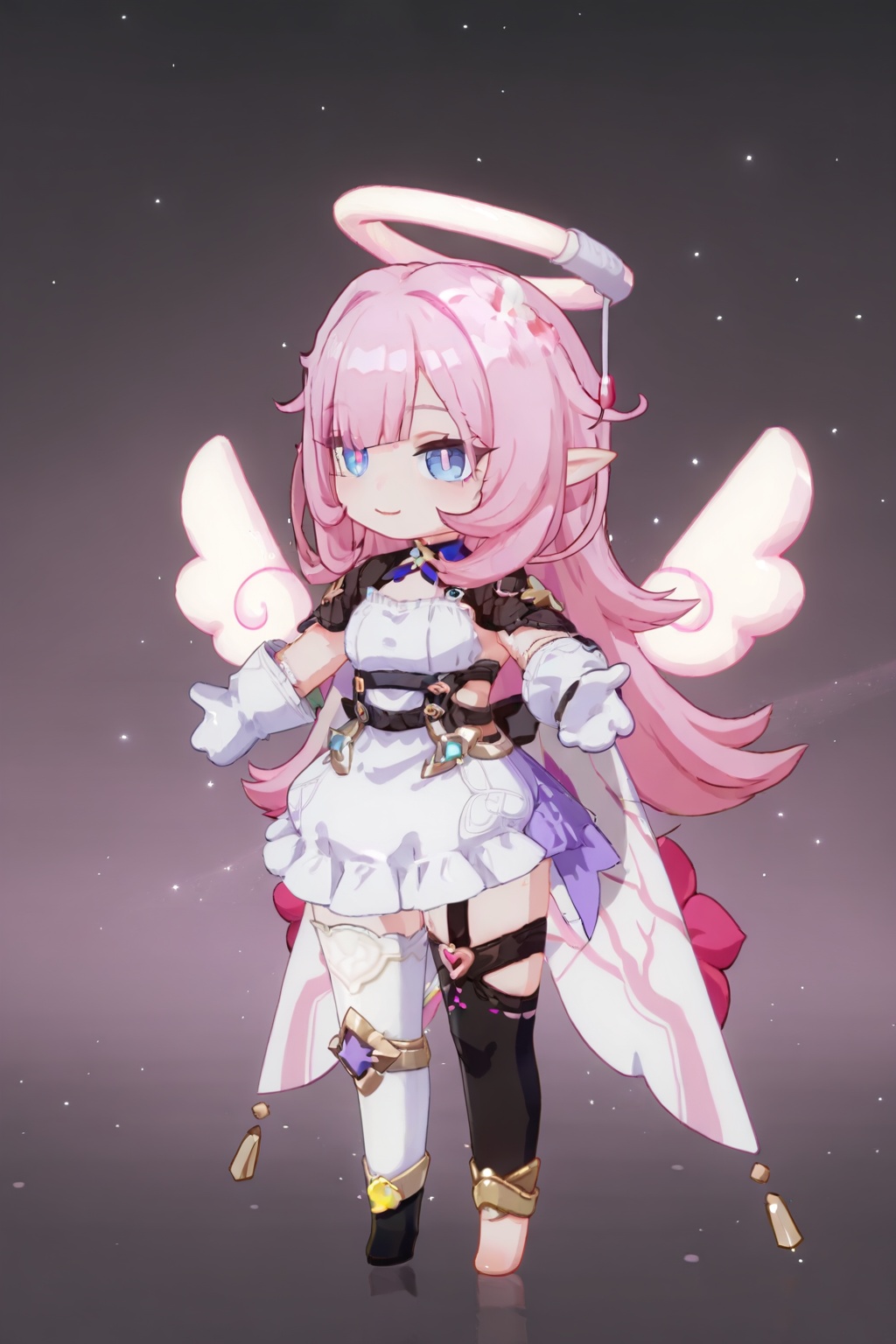 elysia \(honkai impact\),  Elysiamini,  clothes: Elysiamini white dress on Tensor.Art