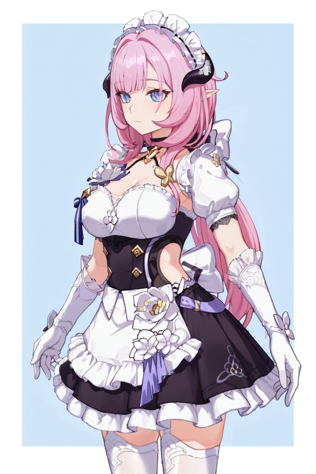 elysia \(honkai impact\),  Elysianp,  clothes: Elysianp maid dress on Tensor.Art
