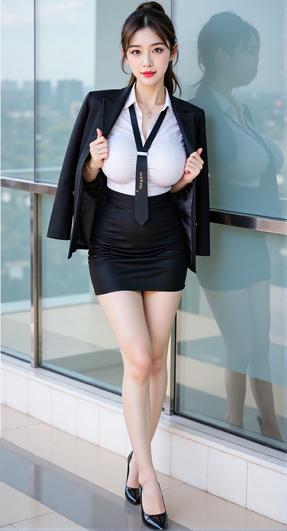 "Korean woman image: Beautiful Korean woman with very large I-cup breasts that seem like they will burst if you touch them...