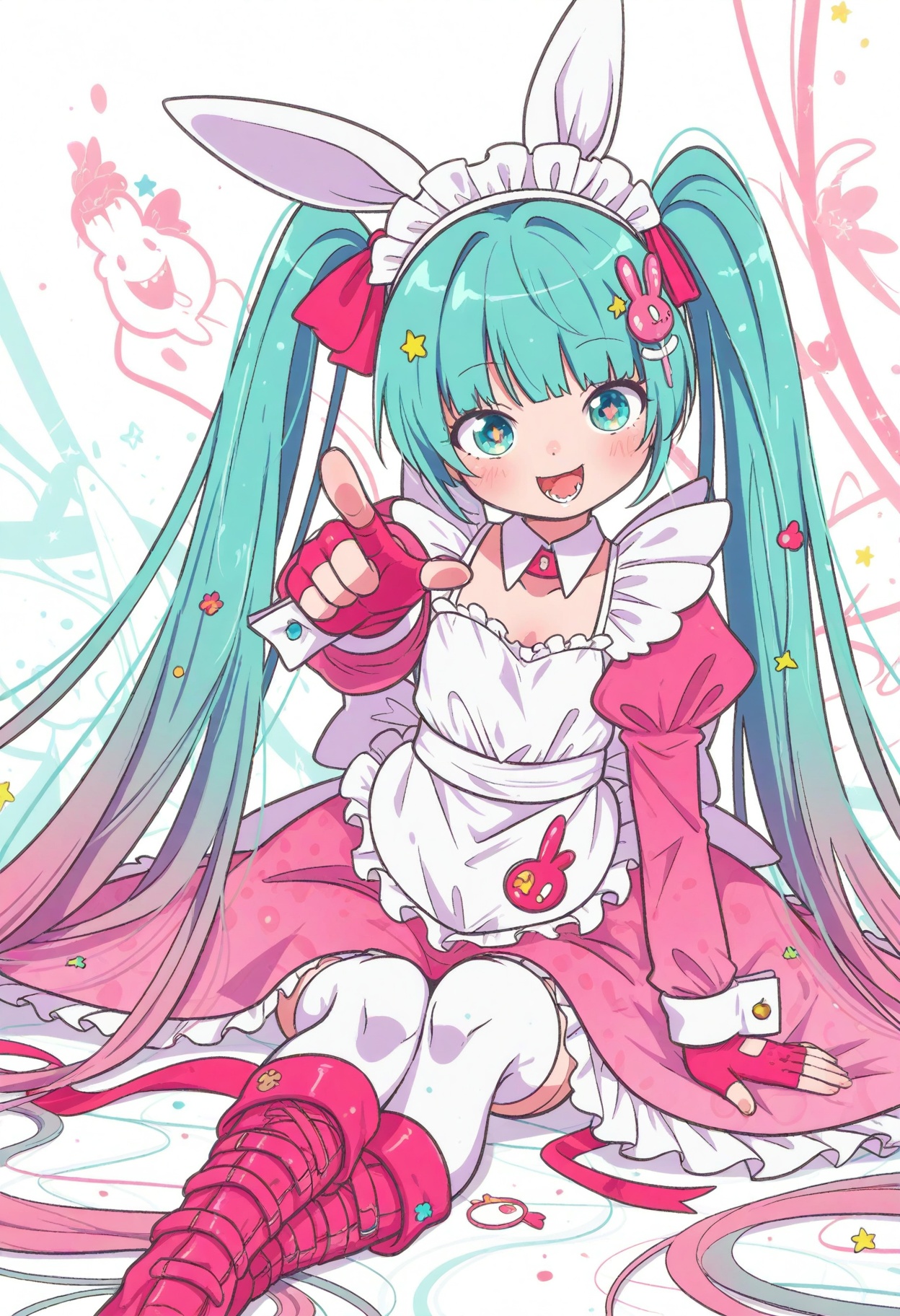 bold&flat,  1girl,  hatsune miku on Tensor.Art