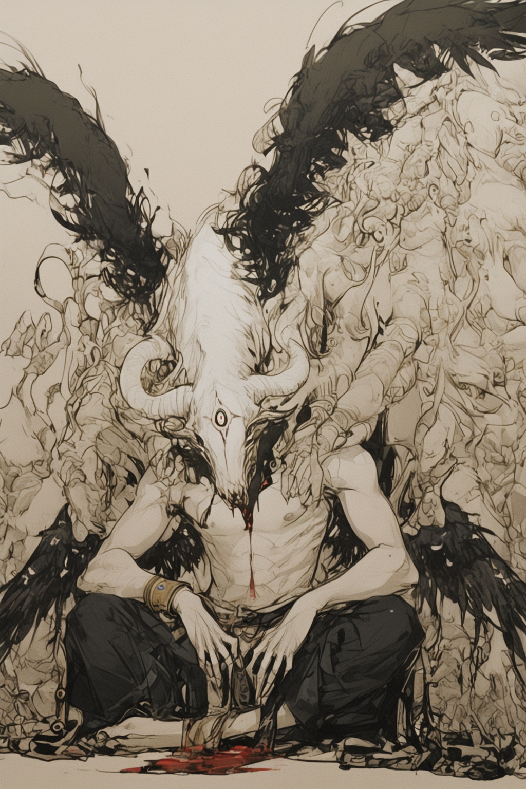 1boy,  jewelry,  sitting on Tensor.Art