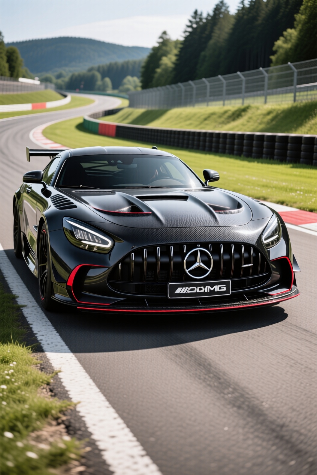AMGGTBS2020 主体描述：2020 款AMG GT BS,  Panamericana 进气格栅,  直瀑式黑色中网 on Tensor.Art
