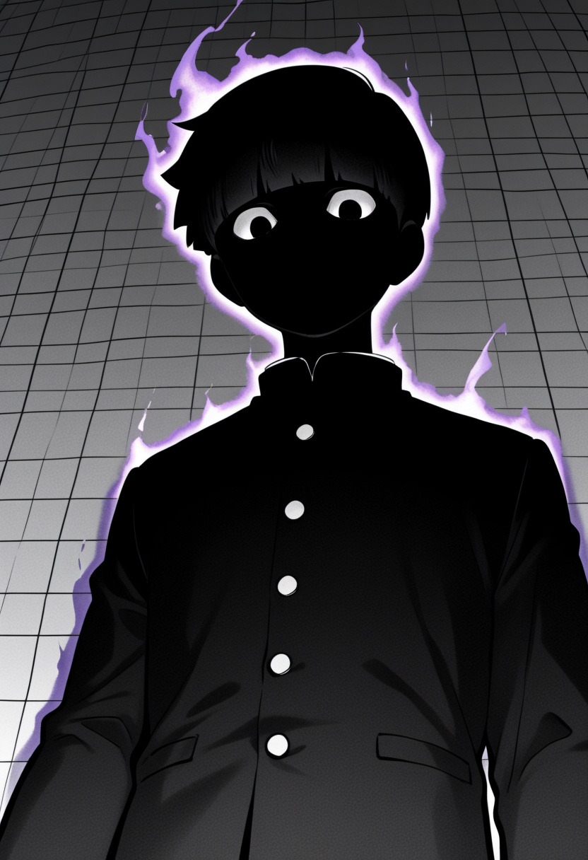 silhouette,  1boy,  short hair on Tensor.Art