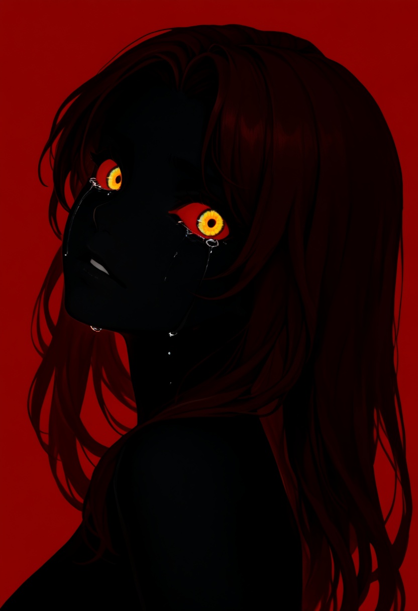 silhouette,  1girl,  dark on Tensor.Art
