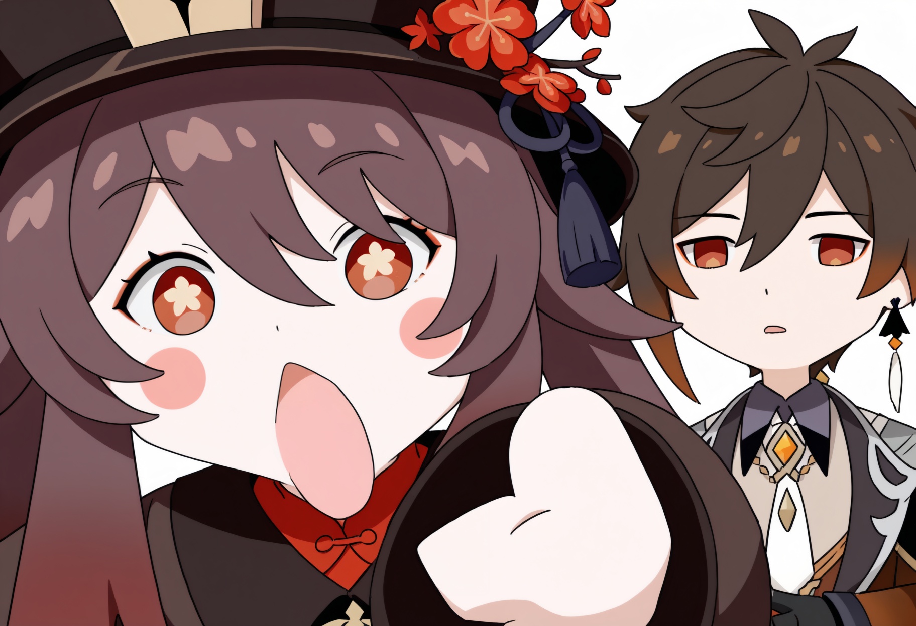 open mouth,  blush stickers,  1girl on Tensor.Art