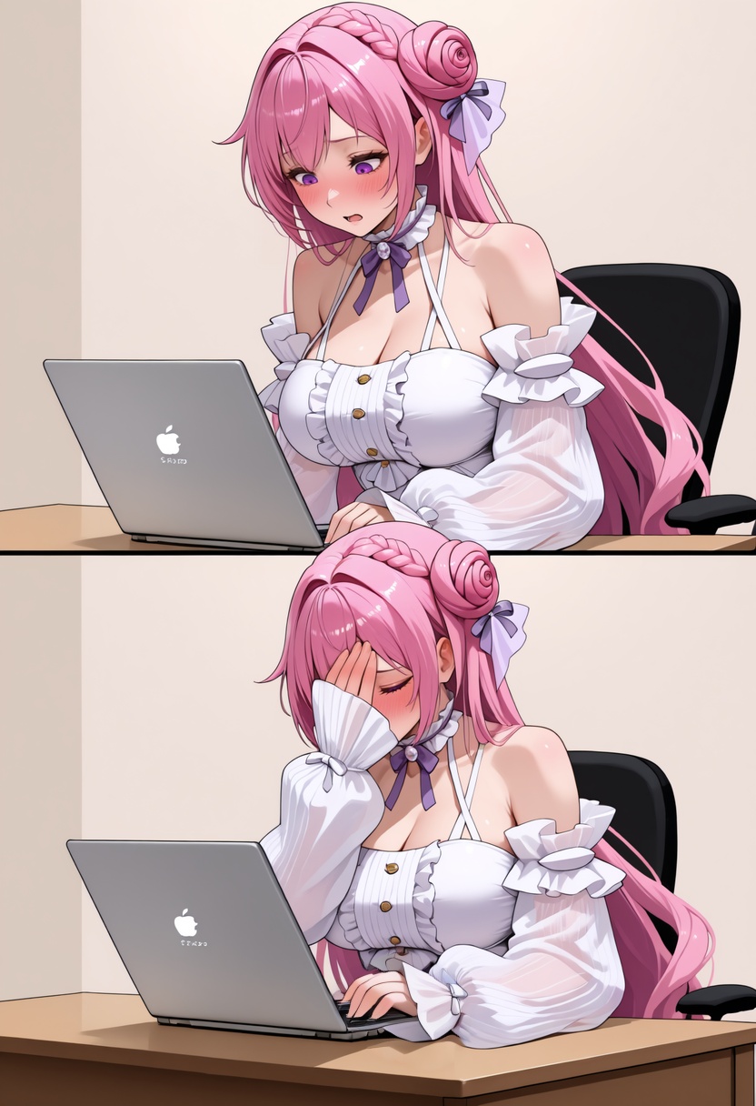 2koma,  comic,  laptop on Tensor.Art