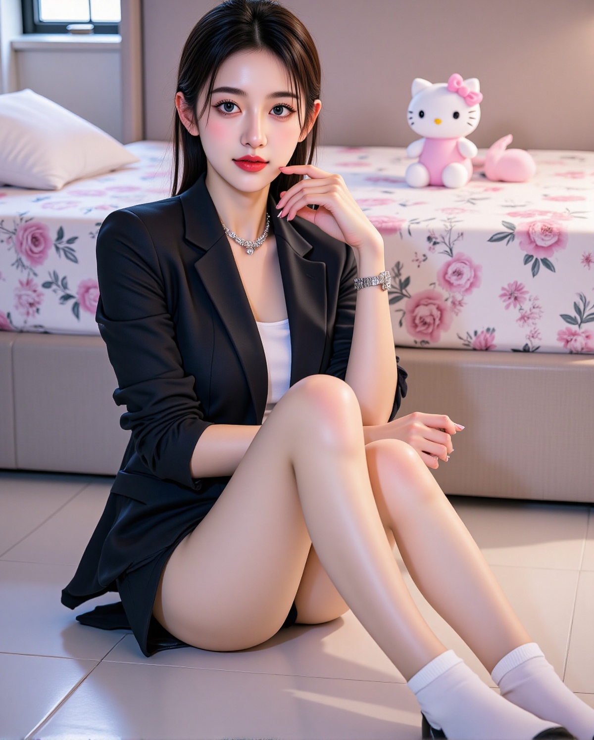 "Korean woman image: Beautiful Korean woman with very large I-cup breasts that seem like they will burst if you touch them...