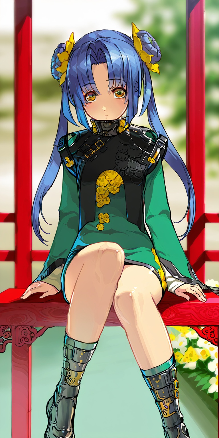 kikokugai/\(classic/\),  kong ruili,  blue hair on Tensor.Art
