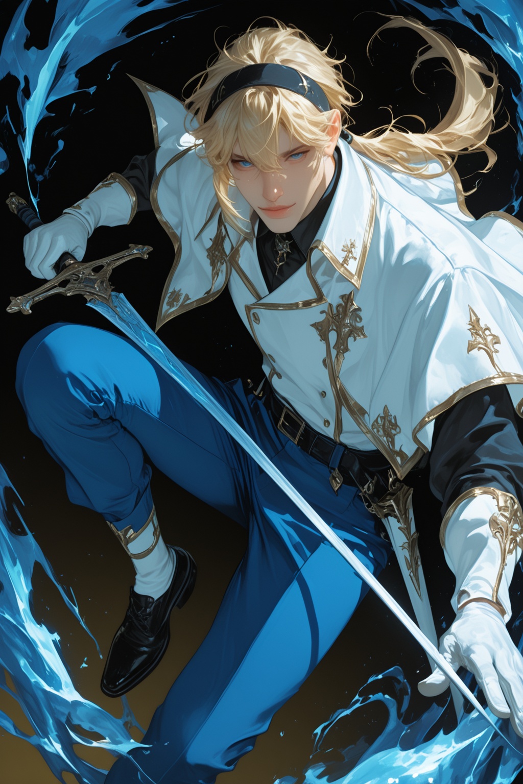 1boy,  dynamic composition,  dynamic action on Tensor.Art