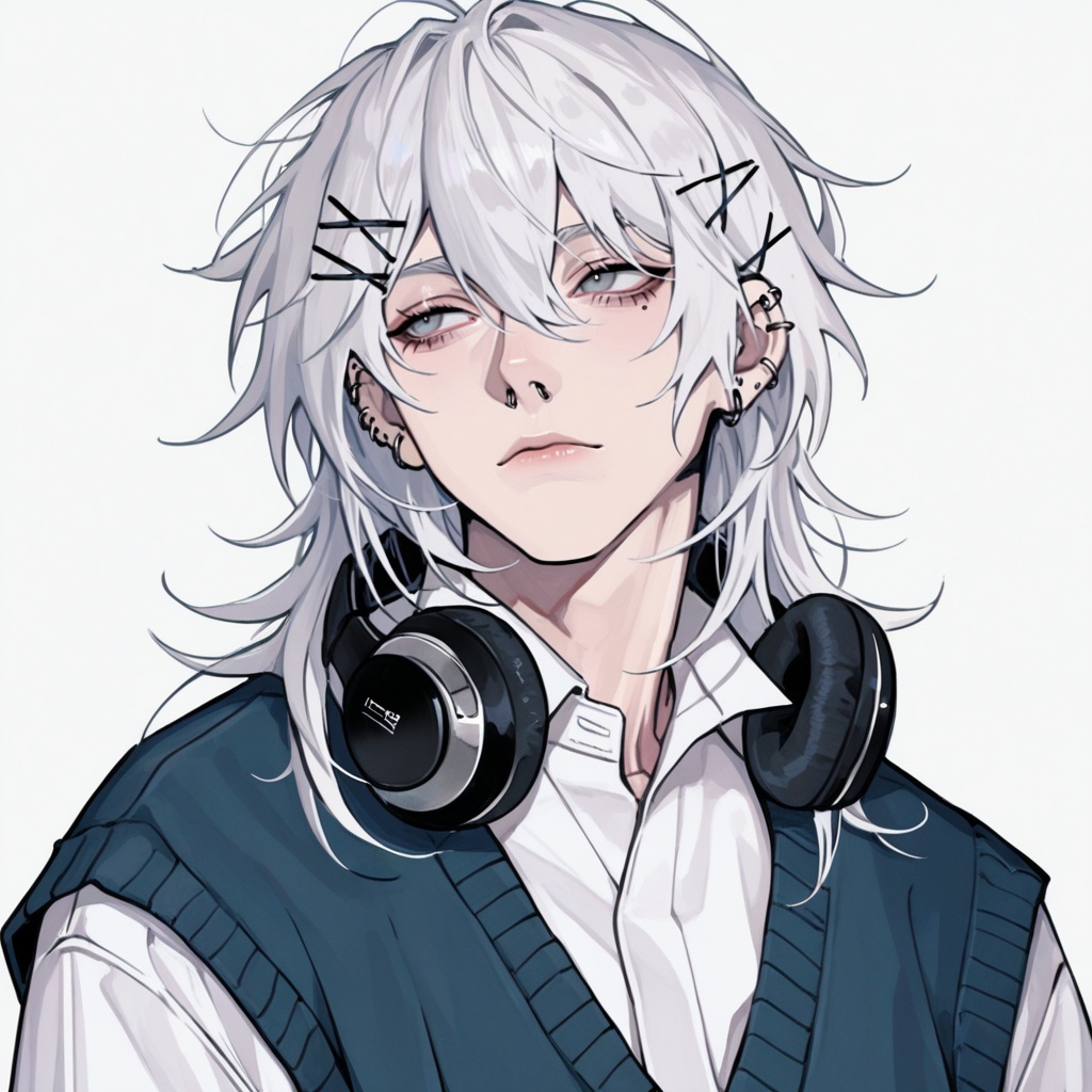 solo,  long hair,  simple background on Tensor.Art