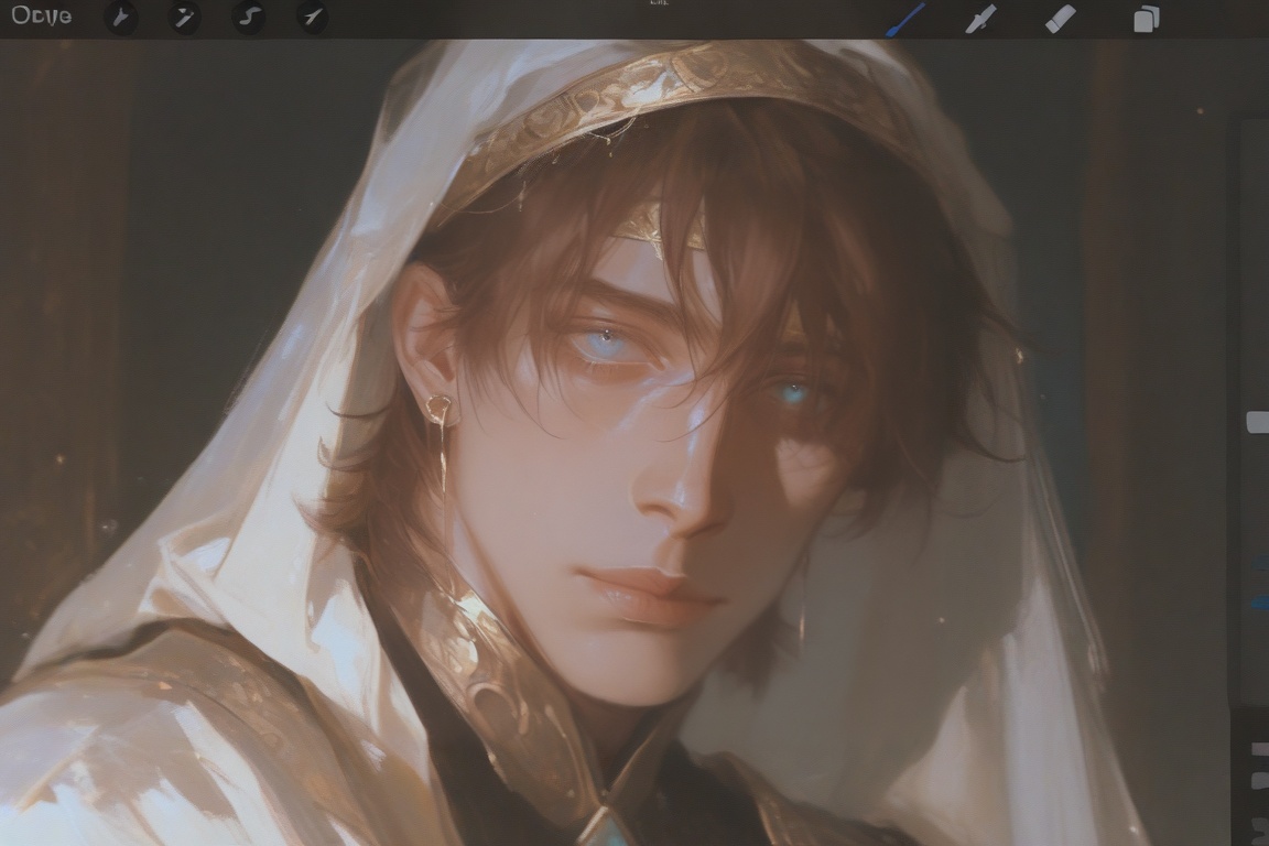 solo,  looking at viewer,  short hair on Tensor.Art