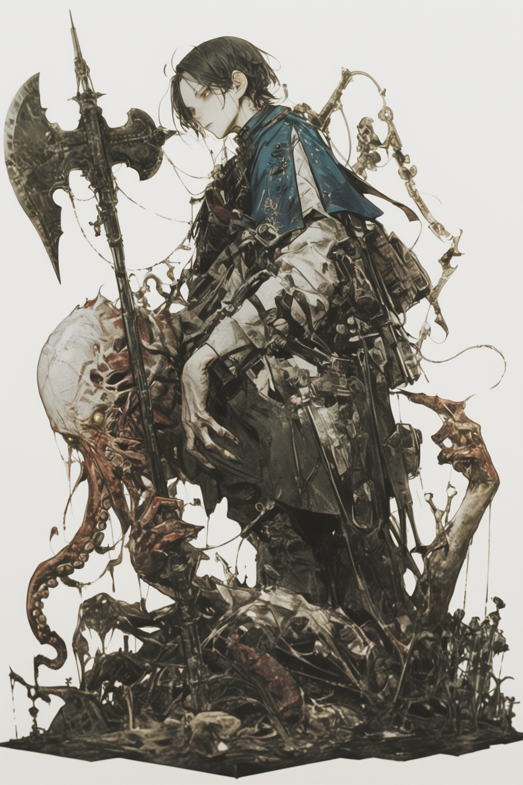 1boy,  eldritch abomination,  white background on Tensor.Art