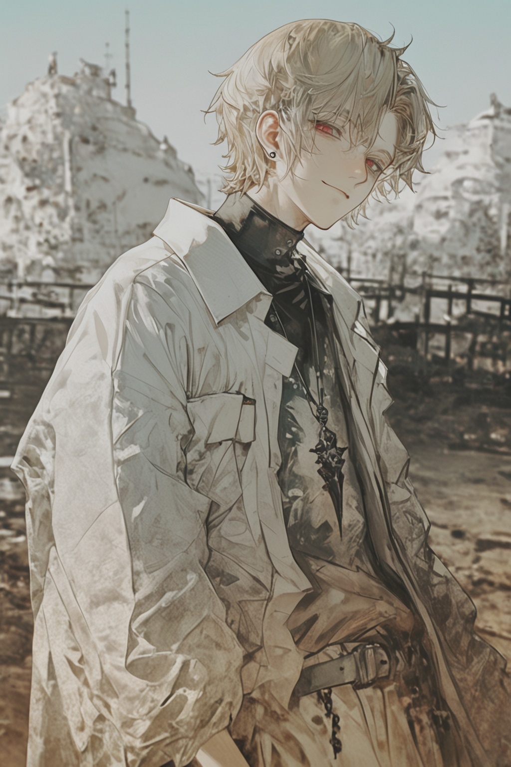 1boy,  male focus,  blurry on Tensor.Art