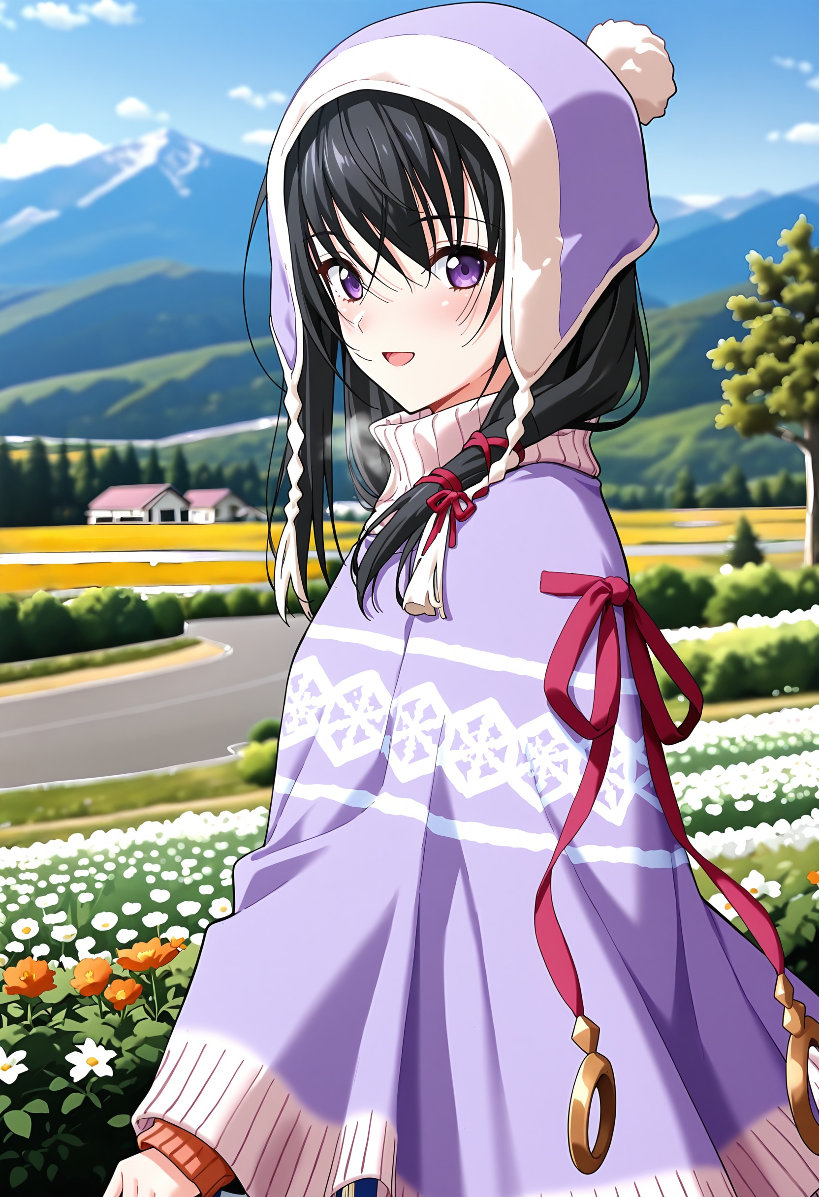 ichijo akina \(memories off 5 encore\),  akinaponcho,  purple eyes on Tensor.Art